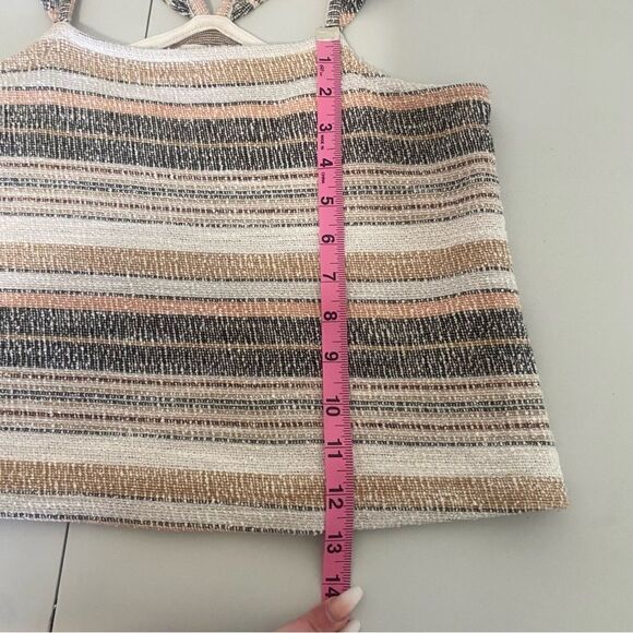 MADEWELL Texture & Thread Ruffle Strap Striped Tank Top - Picture 8 of 11